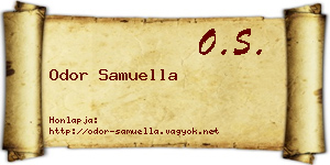 Odor Samuella névjegykártya